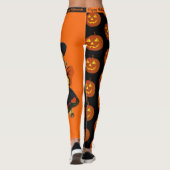 Happy Halloween Heks Een Pompoen Leuk Feest Leggings (Achterkant)