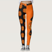  Happy Halloween Heks Een Pompoen Leuk Feest Leggings (Voorkant)