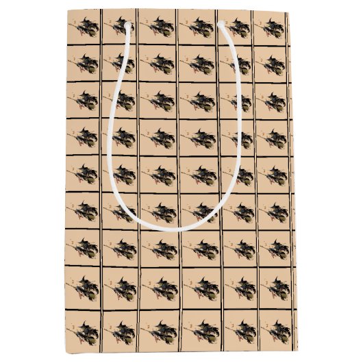 Happy Halloween-heks Medium Cadeauzakje (Voorkant)