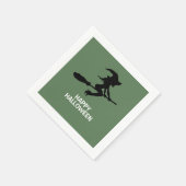 Happy Halloween, heks on Broomstick Servet (Hoek)