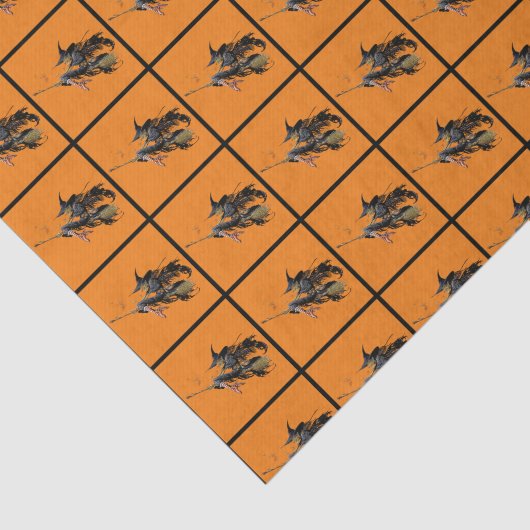 Happy Halloween-heks Tissuepapier (Detail)