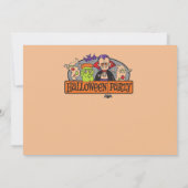 Happy Halloween-heks, vleermuizen en pompoenen Kaart (Achterkant)
