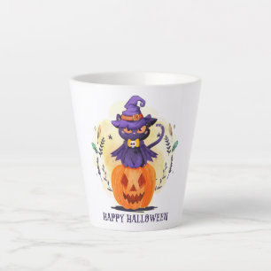 Happy Halloween - Heks Zwart Kat Latte Mok