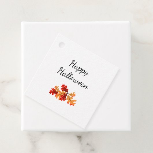 Happy Halloween Herfst bladeren elegant blad Bedankjes Labels (In situ)