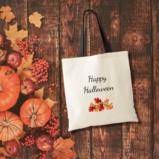 Happy Halloween Herfst Foliage Schattigee Trick or Tote Bag