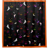 Happy Halloween Herfst Spooky Ghost Friends Douchegordijn (Voorkant)