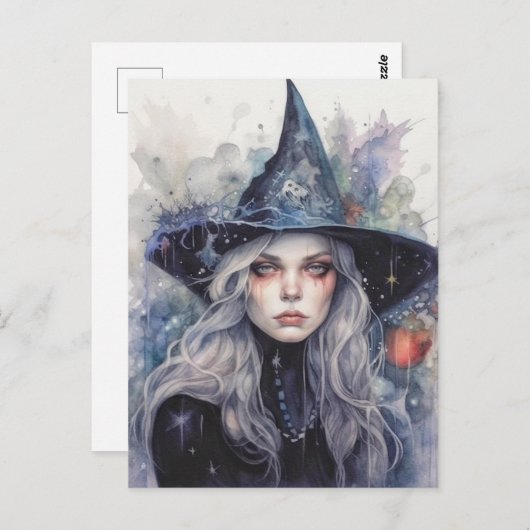 Happy Halloween | Herfstheks Briefkaart (Voorkant / Achterkant)