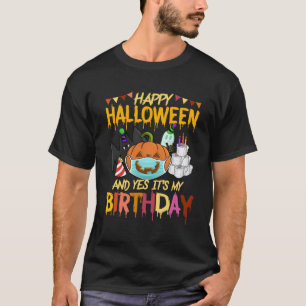 Happy Halloween Het is mijn verjaardag Geboren op T-shirt