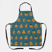 Happy Halloween Hipster Jack O Lantern Pattern Schort (Voorkant)