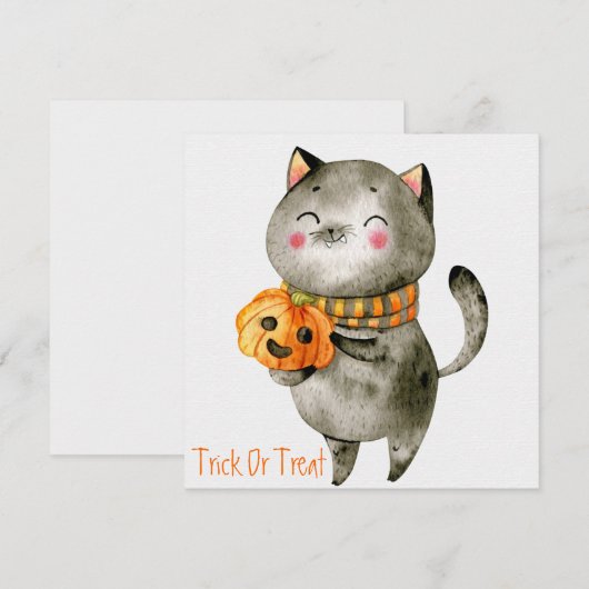 Happy Halloween Holiday Card Feestdagenkaart (Voorkant / Achterkant)