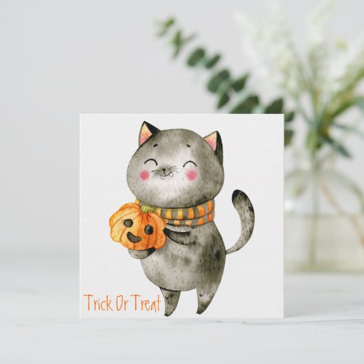 Happy Halloween Holiday Card Feestdagenkaart (Staand voorkant)