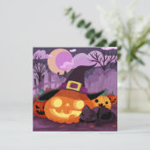 Happy Halloween Holiday Card Feestdagenkaart (Staand voorkant)