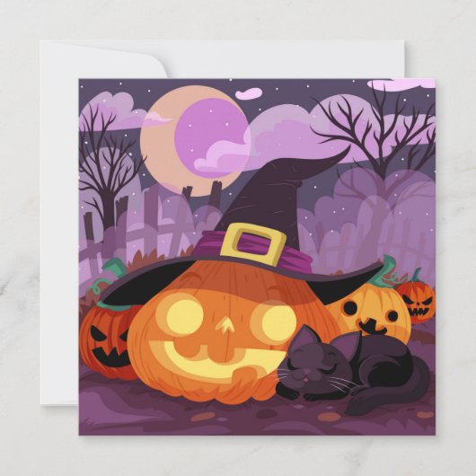Happy Halloween Holiday Card Feestdagenkaart (Voorkant)