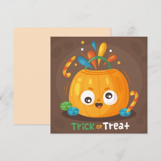 Happy Halloween Holiday Card Feestdagenkaart (Voorkant / Achterkant)