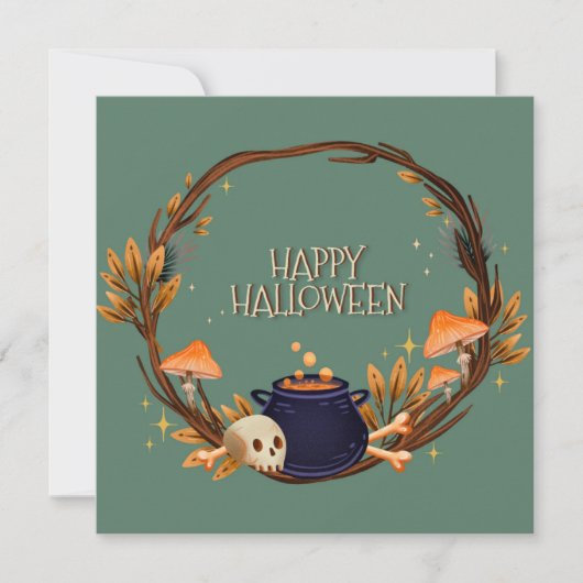 Happy Halloween Holiday Card Feestdagenkaart (Voorkant)