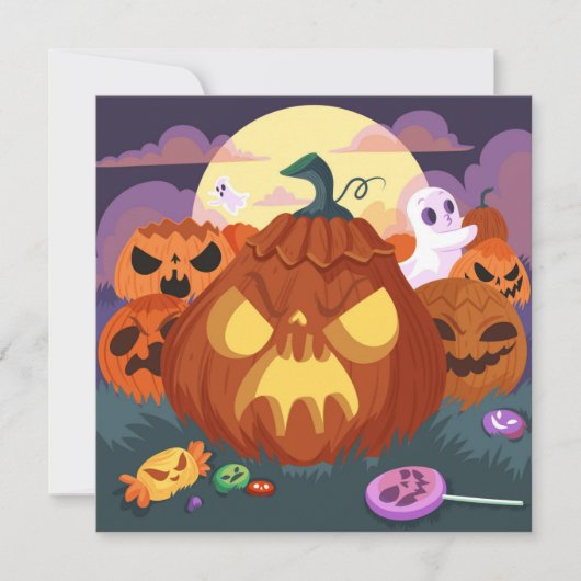 Happy Halloween Holiday Card Feestdagenkaart (Voorkant)