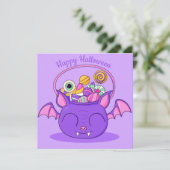 Happy Halloween Holiday Card Feestdagenkaart (Staand voorkant)