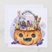 Happy Halloween Holiday Card Feestdagenkaart (Voorkant / Achterkant)