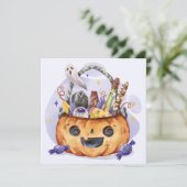 Happy Halloween Holiday Card Feestdagenkaart (Staand voorkant)