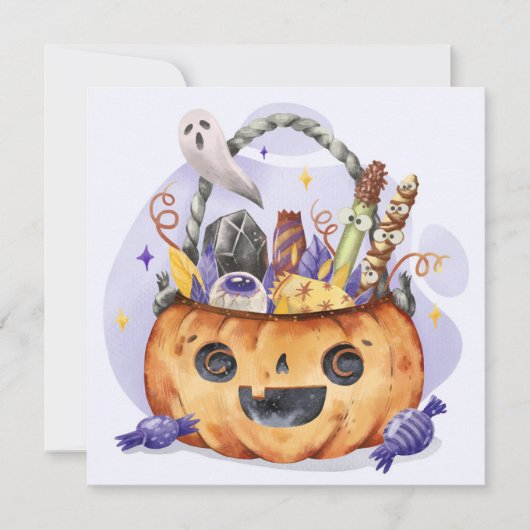 Happy Halloween Holiday Card Feestdagenkaart (Voorkant)