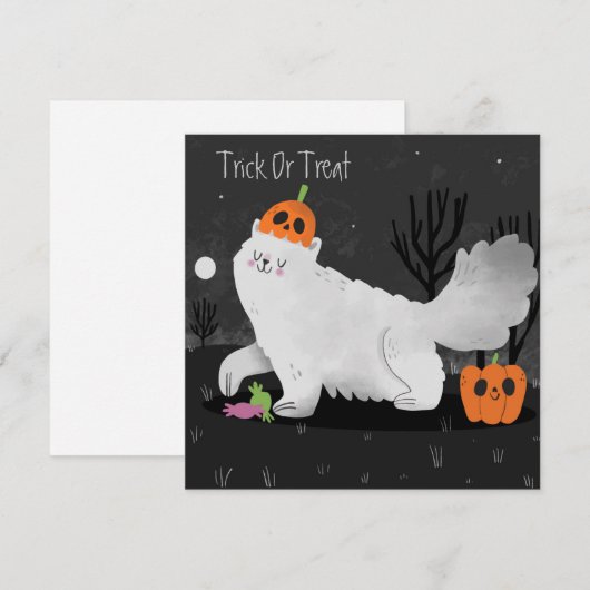 Happy Halloween Holiday Card Feestdagenkaart (Voorkant / Achterkant)
