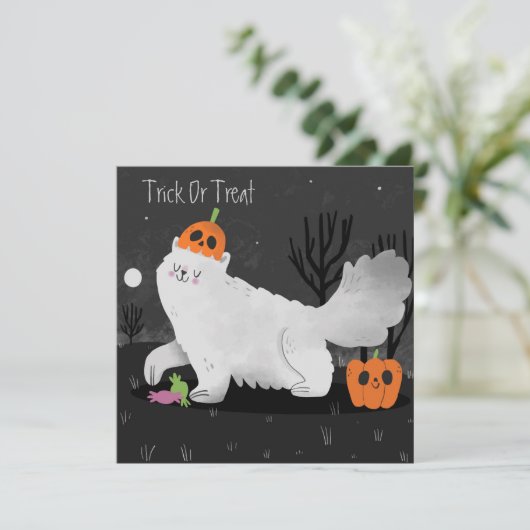 Happy Halloween Holiday Card Feestdagenkaart (Staand voorkant)