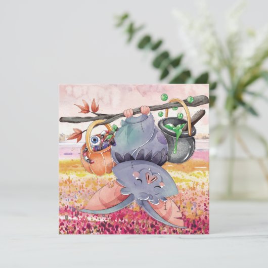 Happy Halloween Holiday Card Feestdagenkaart (Staand voorkant)