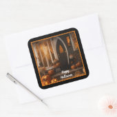 Happy Halloween Home Collectie Vierkante Sticker (Envelop)