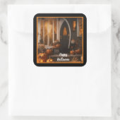 Happy Halloween Home Collectie Vierkante Sticker (Tas)