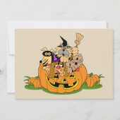 Happy Halloween-honden in pompoen Kaart (Voorkant)