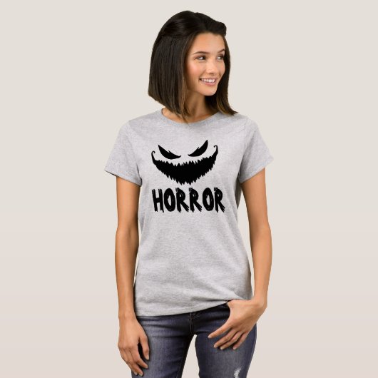 Happy Halloween Horror Face T-shirt (Voorkant volledig)