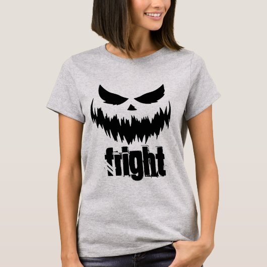 Happy Halloween Horror Fright Face T-Shirt (Voorkant)