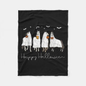 Happy Halloween Horse Ghost 2025  Fleece Deken (Voorkant)