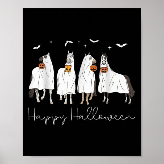 Happy Halloween Horse Ghost 2025 Poster (Voorkant)