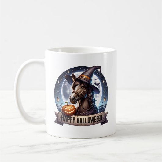 Happy Halloween Horse Mug, Halloween Gift, Animal Koffiemok (Links)