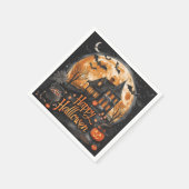 Happy Halloween House Schattige & feestelijk Hallo Servet (Hoek)