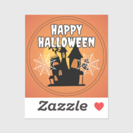 Happy Halloween Houses en Spider Sticker