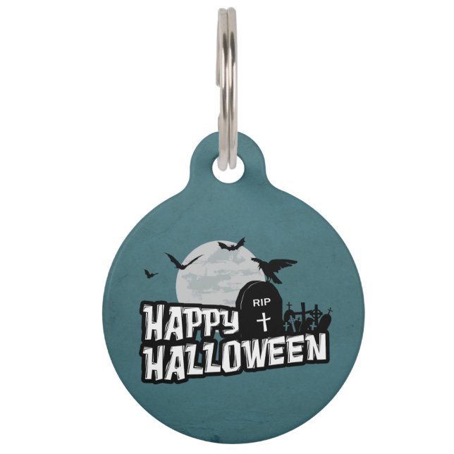 Happy Halloween Huisdierpenning (Voorkant)