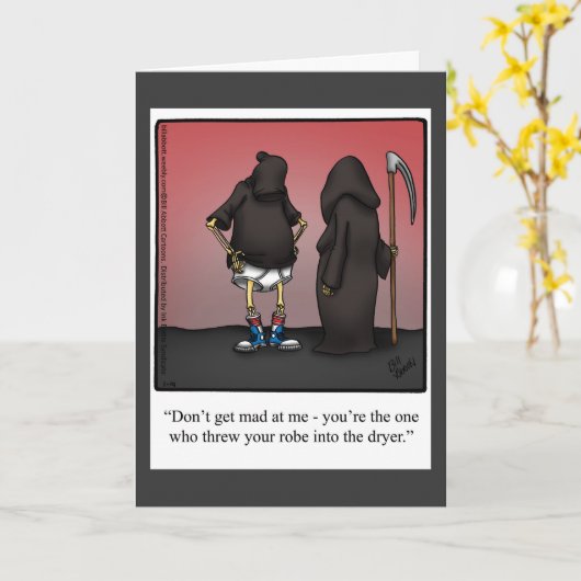 Happy Halloween Humor Wenskaart Kaart (Gele Bloem)