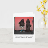 Happy Halloween Humor Wenskaart Kaart (Gele Bloem)