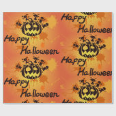 Happy Halloween Illustration Cadeaupapier (Vlak)