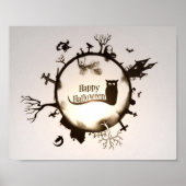Happy Halloween Illustration Poster (Voorkant)