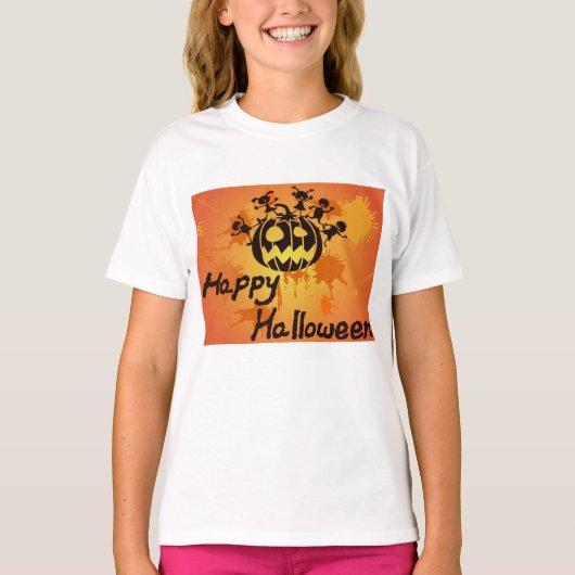 Happy Halloween Illustration T-shirt (Voorkant)