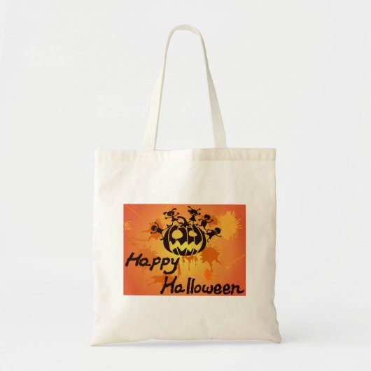 Happy Halloween Illustration Tote Bag (Voorkant)