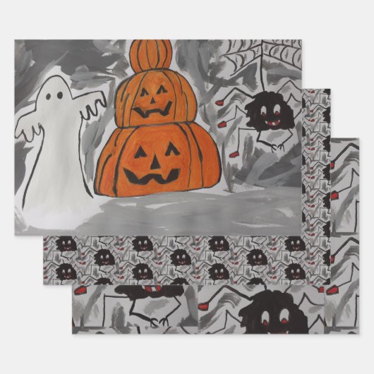 Happy Halloween Inpakpapier Vel (Set)