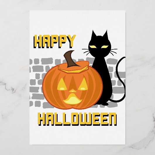 Happy Halloween invitations Folie Uitnodiging (Voorkant)