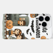 Happy Halloween iPhone Case – Schattigee Ghost Vam (Achterkant (horizontaal))