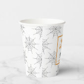 Happy Halloween is geen truc die alleen spincobweb Papieren Bekers (Rechts)