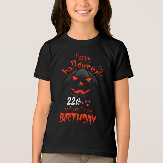Happy Halloween Ja, het is mijn 22e verjaardag Tri-Blend Shirt (Voorkant)