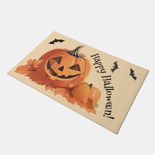 Happy Halloween Jack 0 Lantern Deurmat (Schuin)